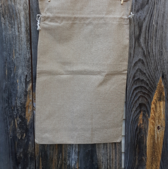 Burlap Abominable Bud Man Drawstring Bag - Picture 3 of 3